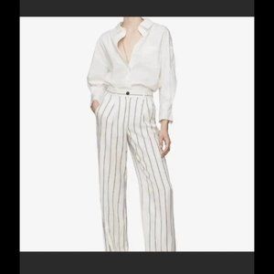 NWT Anine Bing White Striped Pants aso Meghan Markle